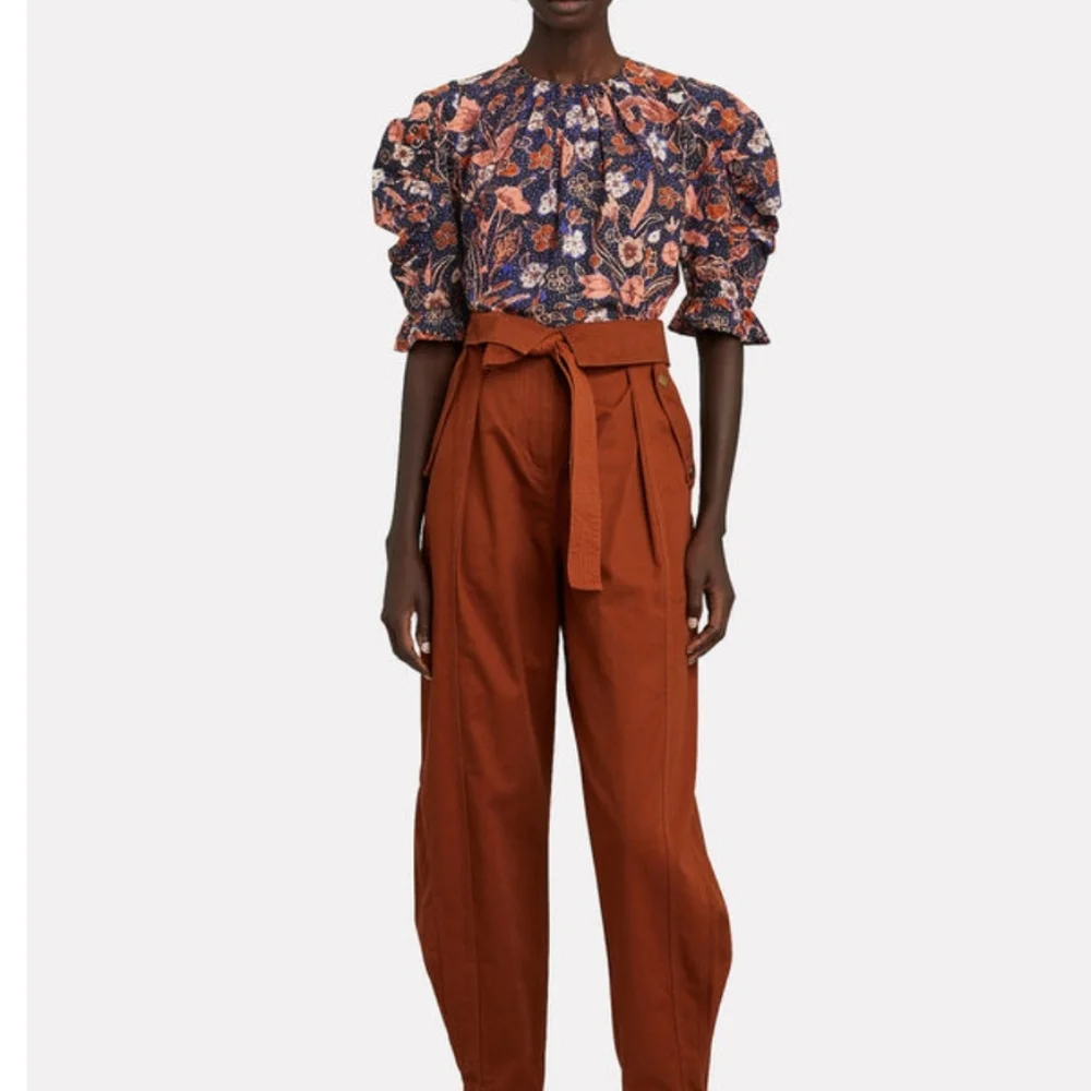 ULLA JOHNSON JONI FLORAL PUFF SLEEVE BLOUSE PEASANT BOHO 4
